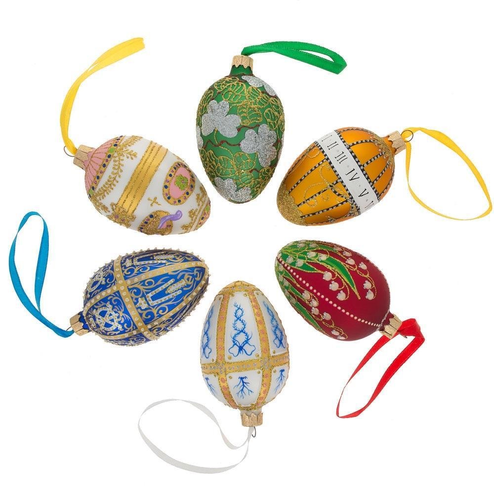 Handmade Green Geometric Ukrainian Egg Glass Christmas Ornament - 4 Inch Holiday Tree Decoration for Xmas, Easter & Home Décor