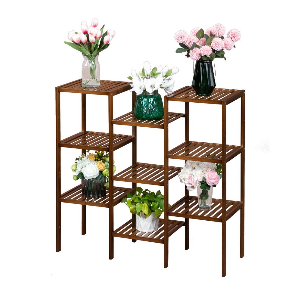 HomVent 9-Tier Adjustable Storage Shelf – Multi-Purpose Organizer for Books, Plants & Flowers | Perfect for Home, Office & Garden Organization