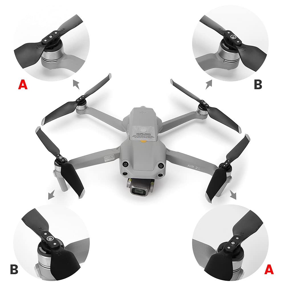(12Pcs) DJI Mavic Air 2/Air 2S Low Noise Quick-Release Propellers - Spare Replacement Blades for Quadcopter Drone Accessories - Perfect for Aerial Photography, Travel & Outdoor Adventures