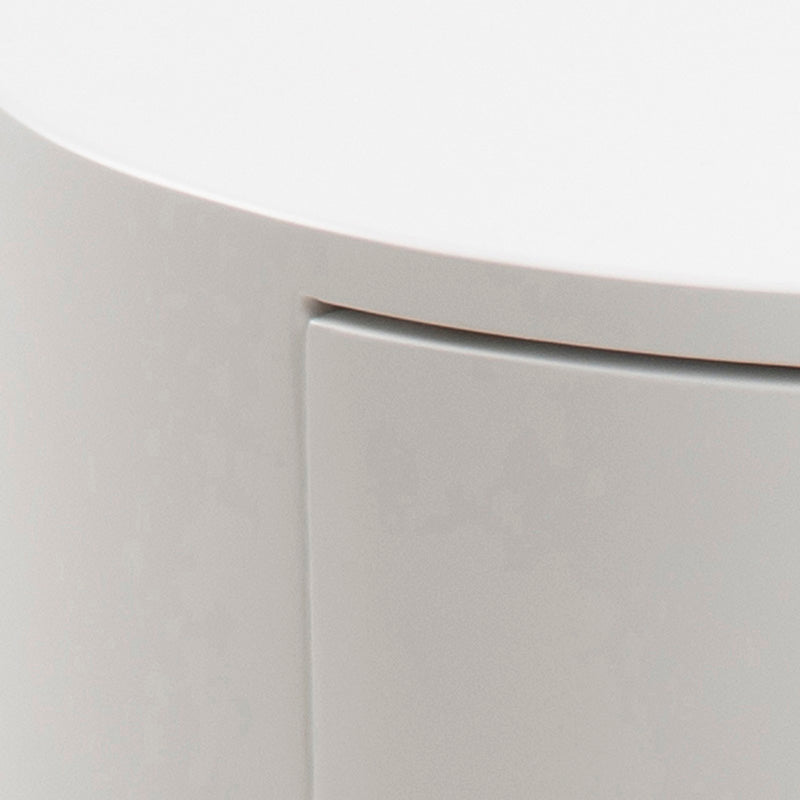 Modern POLON Bedside Table 40cm - White & Black Nightstand with Storage Shelf for Bedroom, Living Room, or Office