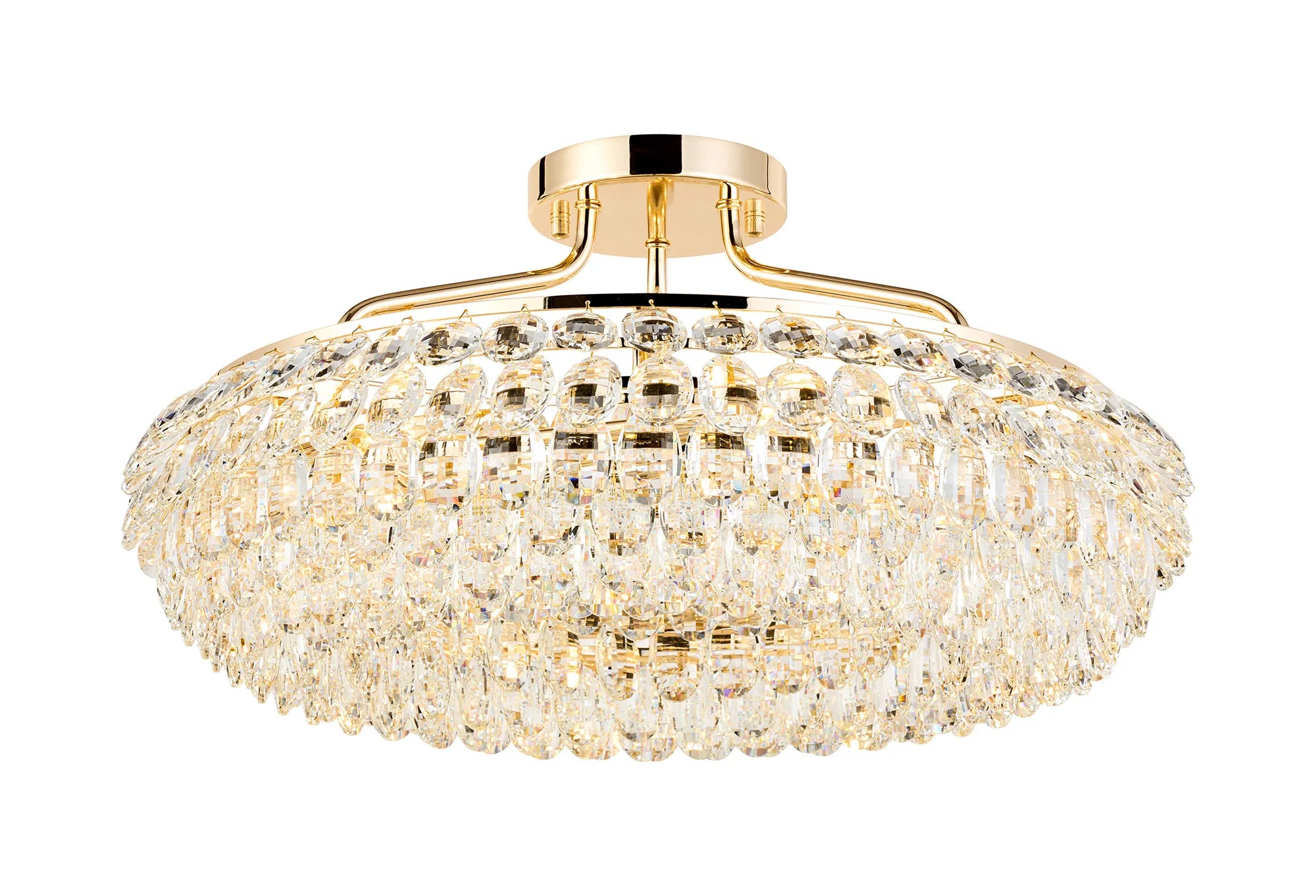 Consten Semi Flush Ring Ceiling Light Fixture with E14 Socket - Perfect for Bedroom, Hallway & Small Space Lighting