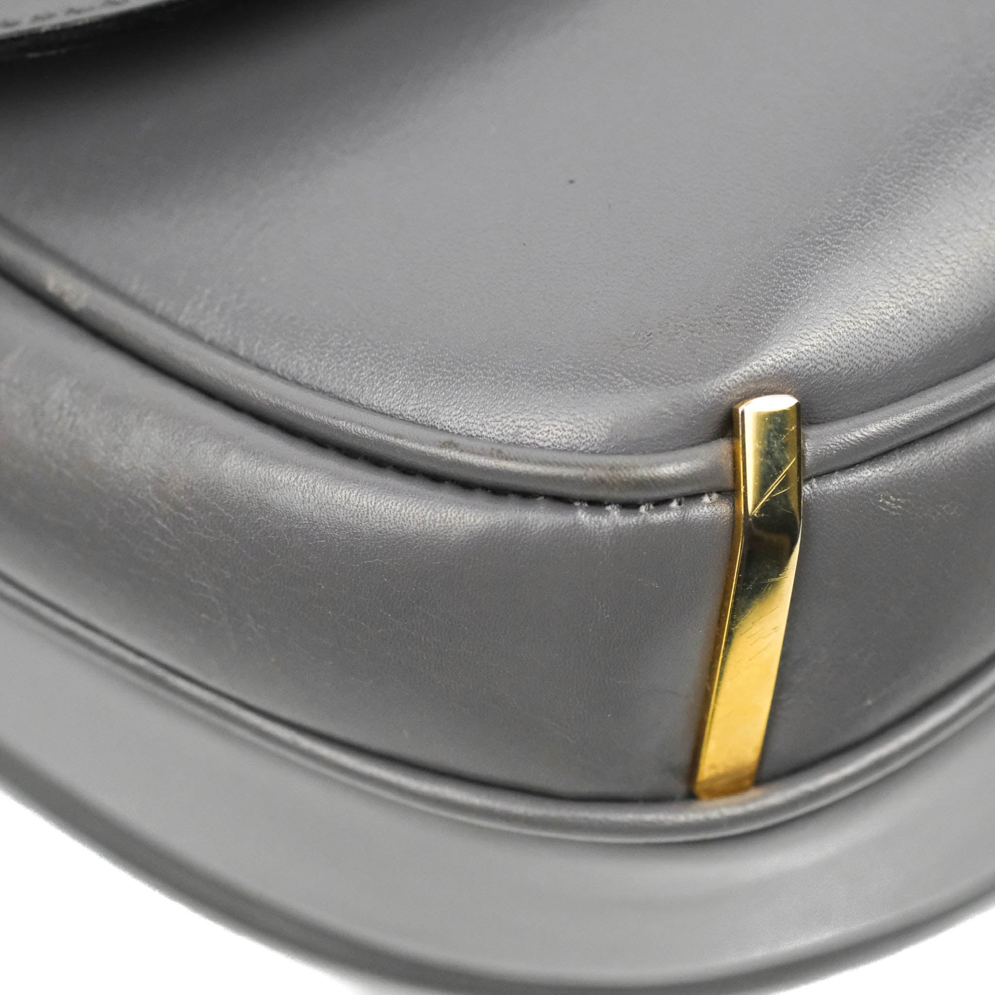 Vintage Celine Royal Triomphe Lock Crossbody Bag in Grey - Elegant Shoulder Purse for Women, Perfect for Date Night & Evening Events