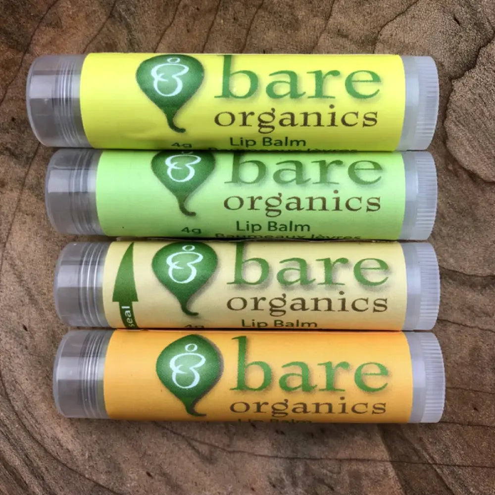 Organic Mandarin Lip Balm by Bare Organics - 4g Natural Moisturizing Lip Care for Dry & Chapped Lips - Perfect for Winter, Outdoor Activities & Daily Hydration