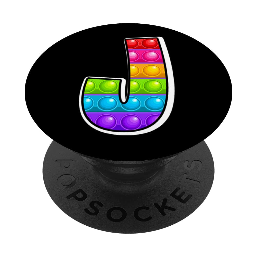 Funny Alphabet Letter J PopSockets Swappable PopGrip - Cute Poppin Kids Toy for Stress Relief & Fidgeting - Perfect for Backpacks, Phones, and Classroom Activities