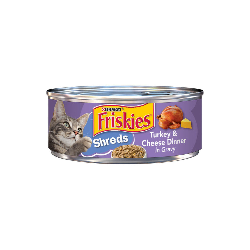 Friskies Wet Cat Food 156g Can - Salmon, Turkey & Cheese Dinner with Chicken Fillet | Wholesome & Nutritious Cat Food for Feline Health | Perfect for Adult Cats & Kittens at Mealtime or as a Tasty Treat