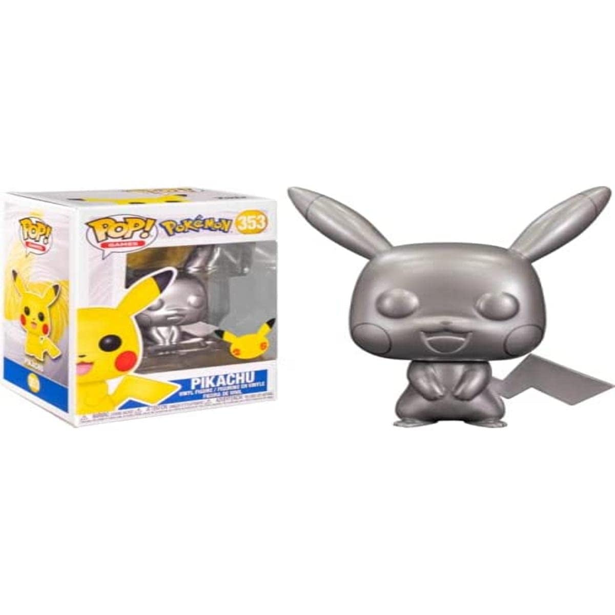 Pokemon 25th Anniversary Exclusive Pikachu Collectible Figure - Perfect for Display, Gifts & Pokemon Fan Collections