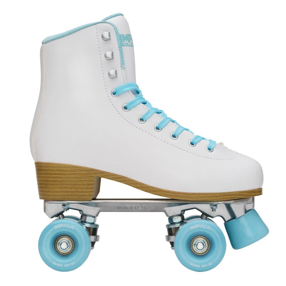 Impala Quad Roller Skates for Women & Men - White Ice Color - Outdoor & Indoor Skating, Rink, Fitness, and Fun Roller Derby