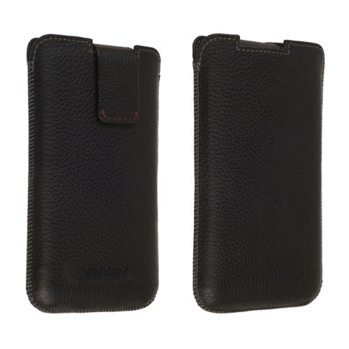 Ventev Glide Leather Case for Samsung Galaxy S5 - Black | Slim Protection for Daily Use