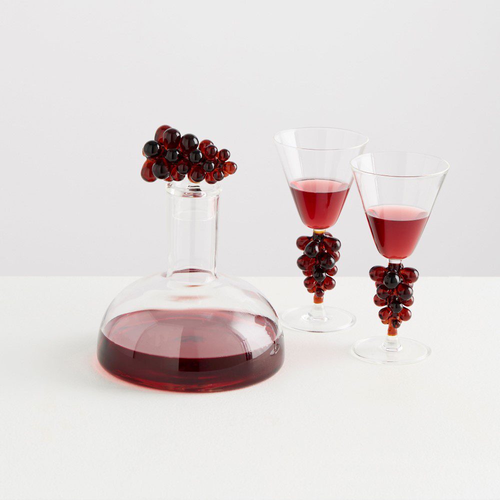 MAISON BALZAC Bordeaux Wine Decanter - Premium Clear & Amber Glass Wine Aerator for Red Wine - Perfect for Dinner Parties, Wine Tasting & Gifts