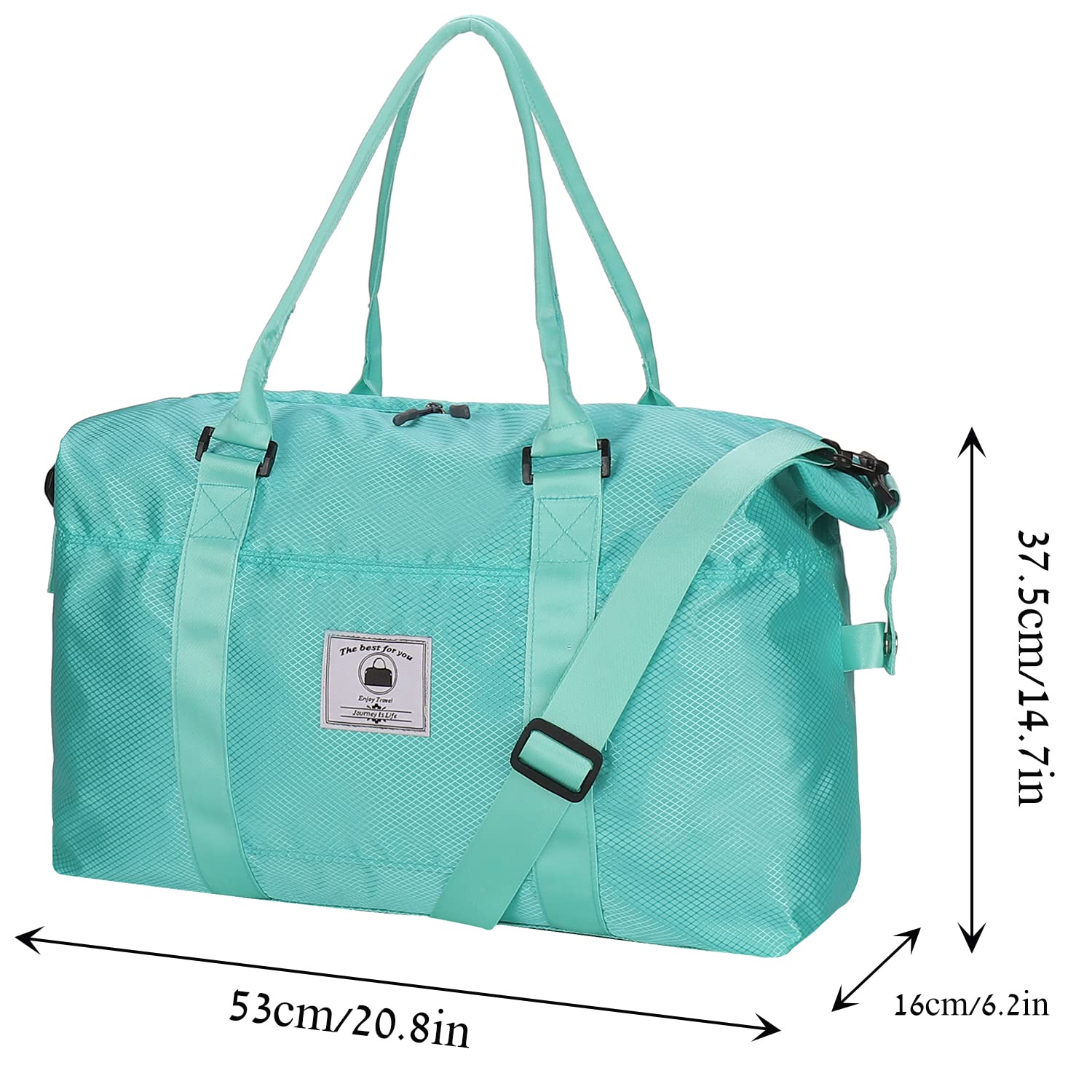 Waterproof Travel Duffle Bag for Women & Men - Sport Gym Tote with Wet Pocket - Perfect for Overnight Trips, Weekender Carry On, Workouts & Outdoor Adventures