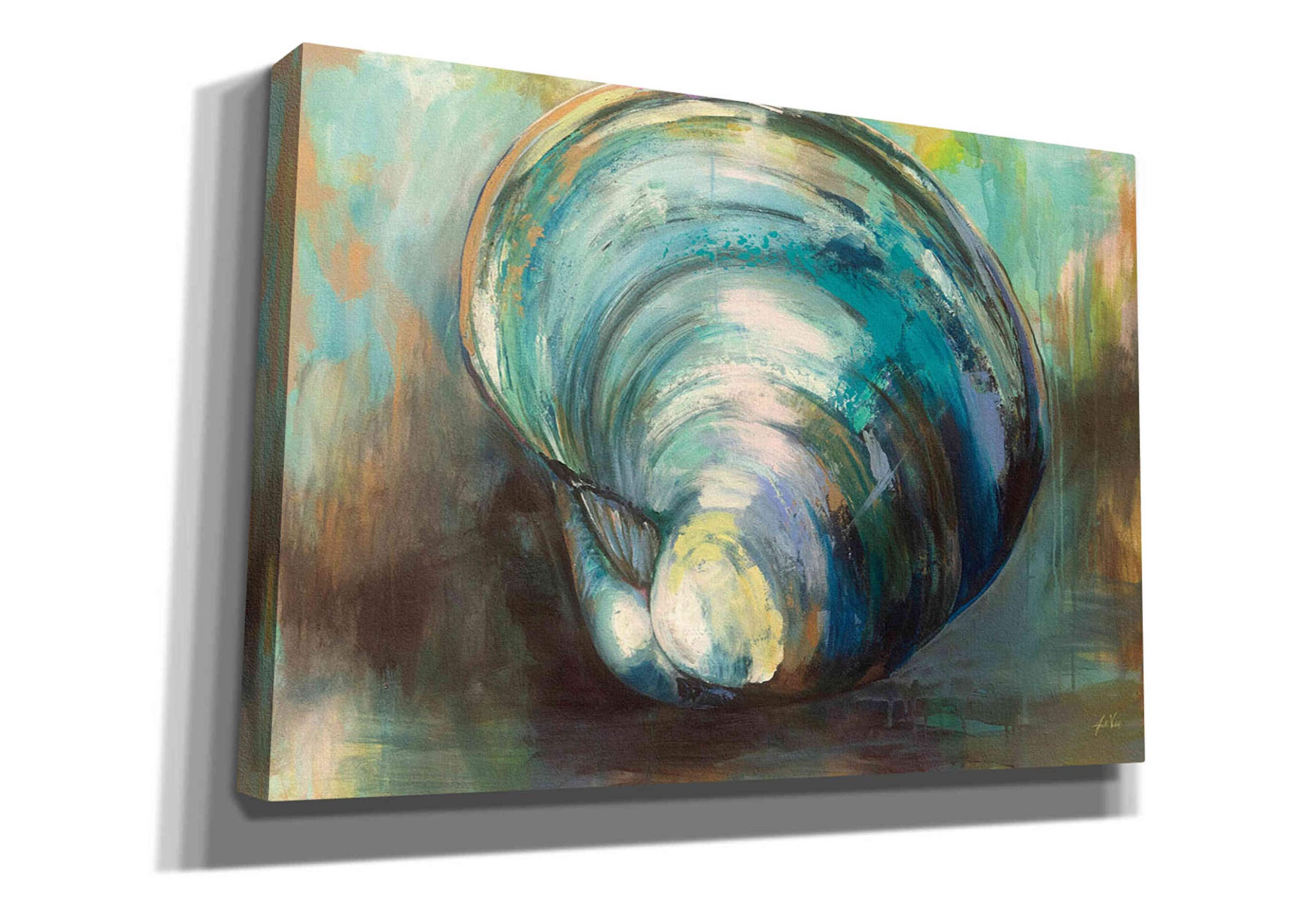 Epic Graffiti 'Solo Quahog' by Jeanette Vertentes - 26x18 Inch Canvas Wall Art for Living Room, Bedroom & Office Decor | Modern Abstract Painting