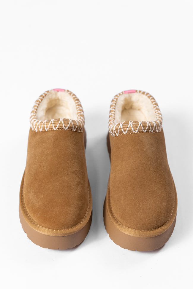 Sydney Chestnut Platform Slippers - Comfortable Women's House Shoes for Indoor & Outdoor Use - Cozy Home, Lounge & Casual Wear - FINAL SALE