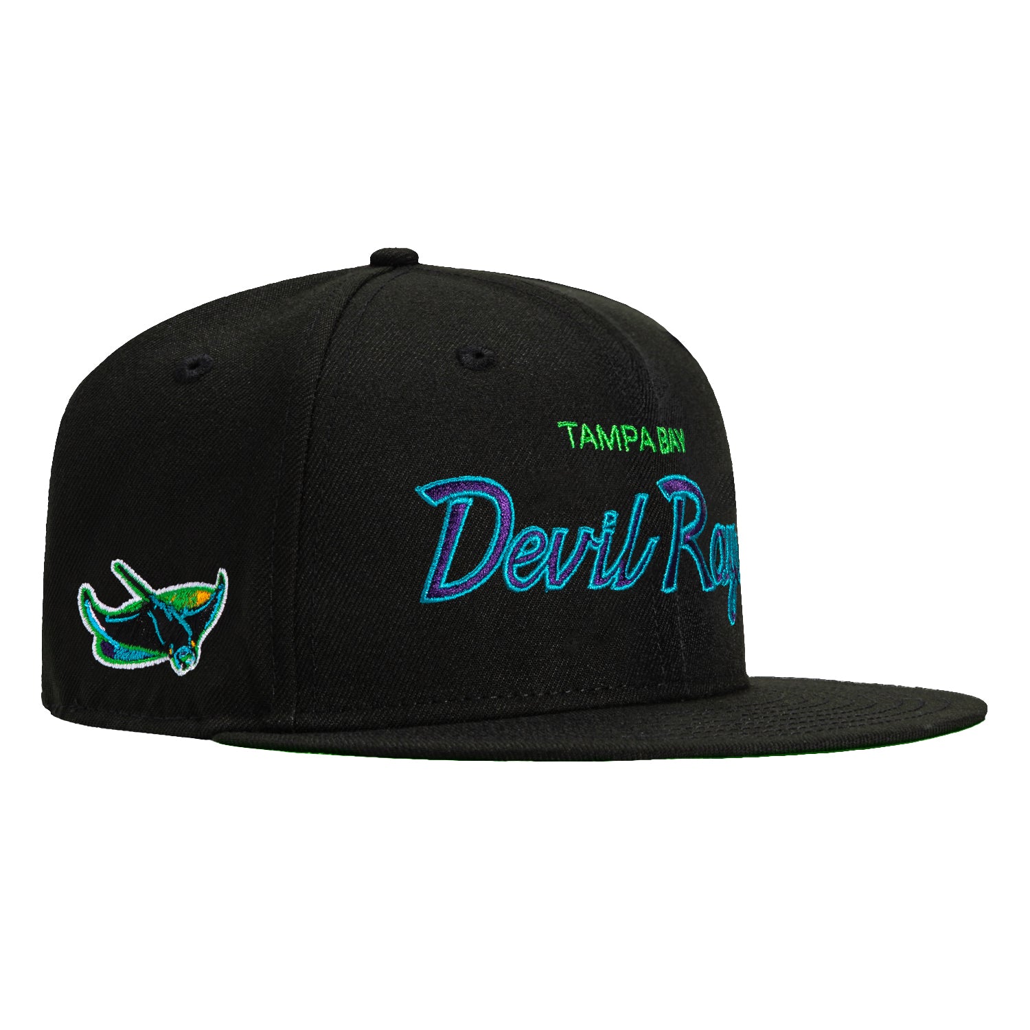 New Era 59Fifty Tampa Bay Rays MLB Baseball Cap with Embroidered Logo Patch - Black | Adjustable Snapback Hat for Men & Women | Perfect for Baseball Games, Sports Fans & Streetwear Fashion