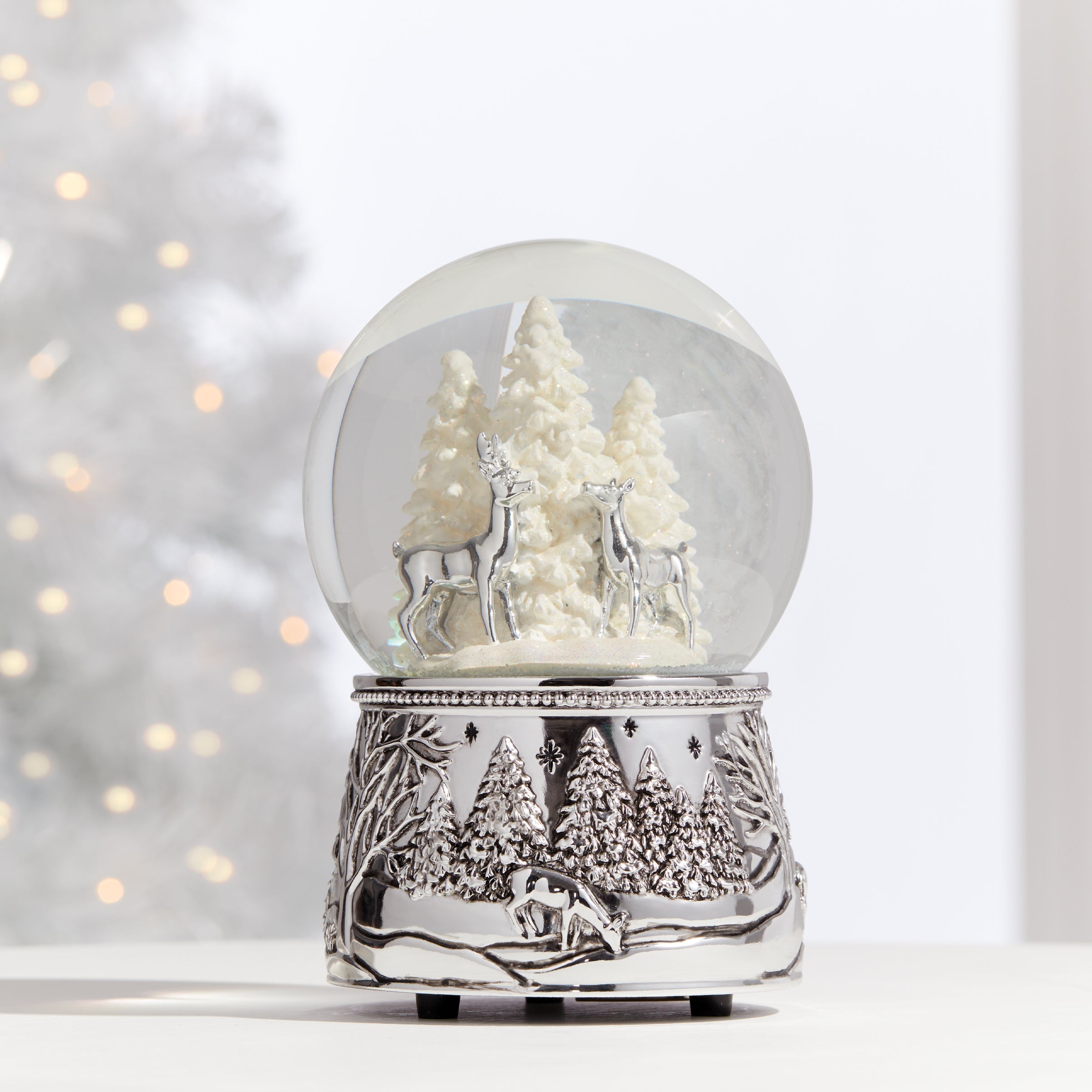 North Pole Bound Reindeer Snow Globe - Christmas Decoration, Holiday Gift, Collectible Winter Scene - Perfect for Home Décor, Office Display & Festive Gifting
