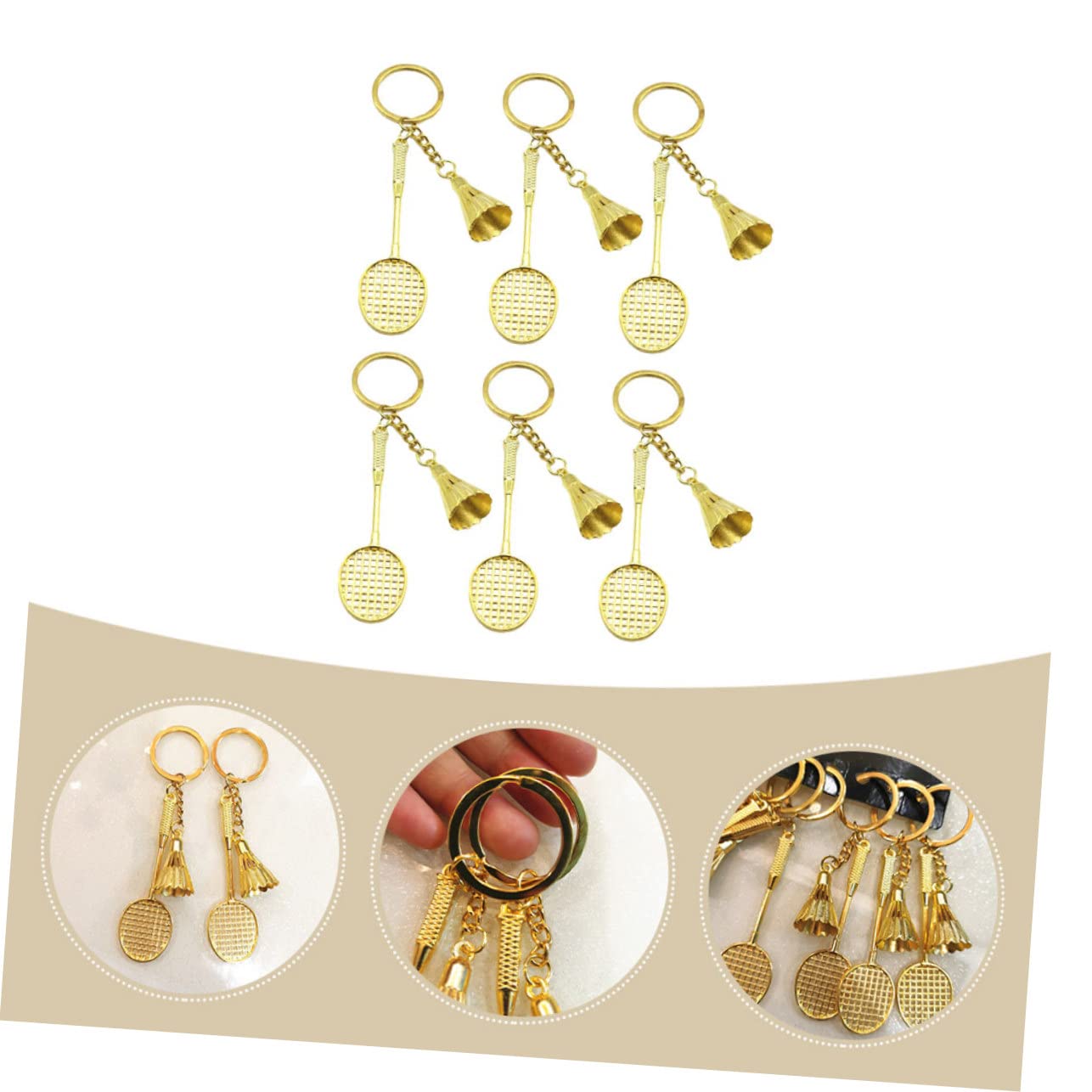 BIUDECO 30 Pcs Badminton Keychain - Zinc Alloy Tennis Jewelry Holder Pendant for Sports Enthusiasts | Perfect for Badminton Players, Tennis Fans & Gift Giving