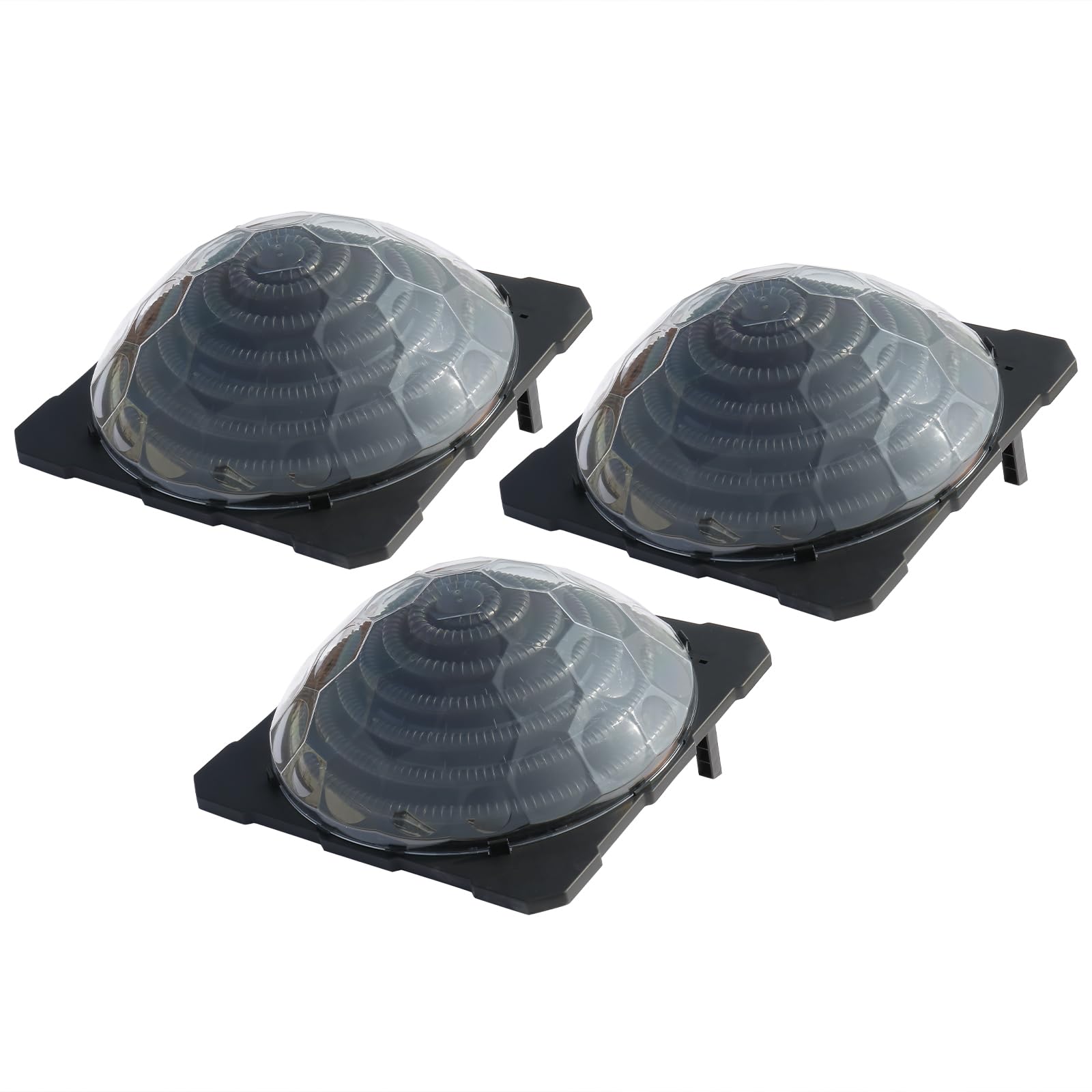 VINGLI Solar Pool Heater for Above Ground Pools - 3 Pack Domed Solar Powered Swimming Pool Heating System with Contour Coil Design | Efficient Water Heating for Backyard, Inflatable & Family Pools