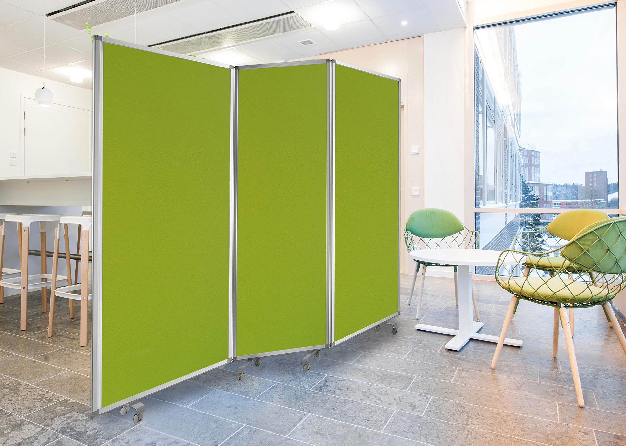 Screen Gems Room Divider Panel - 71 x 106 Inches, Green Privacy Partition for Home & Office - Perfect for Living Rooms, Bedrooms, and Workspaces