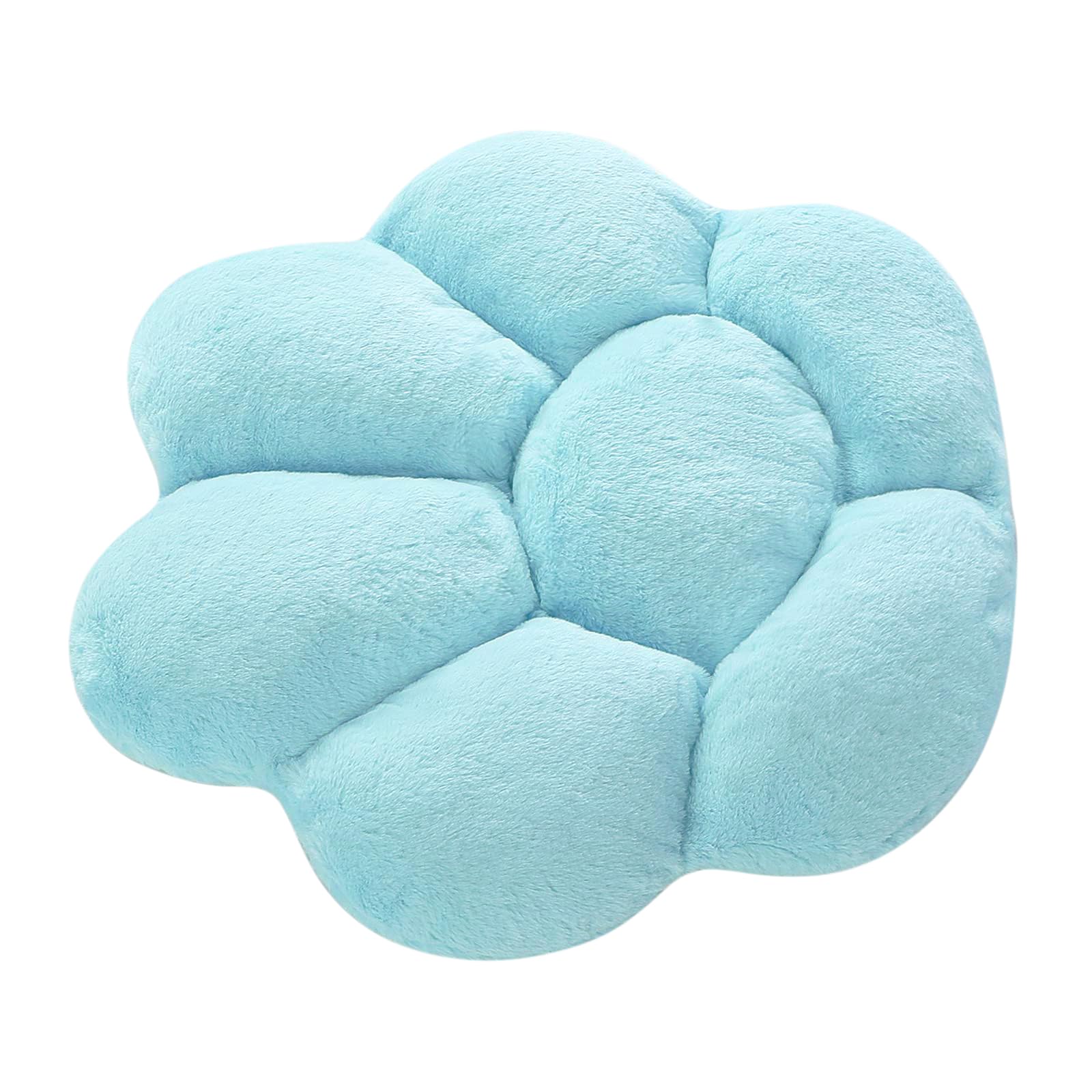 Kawaii Cat Paw Cushion - 31.4 x 27.5 Inch Ultra Soft Seat Pad for Gaming Chairs, Office & Floor - Blue Cute Home Decor (Perfect for Anime Lovers, Pet Owners & Cozy Room Setup)