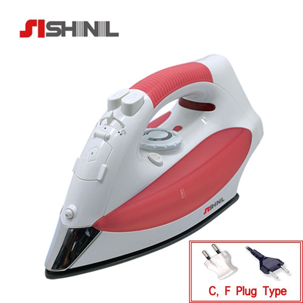 Shinil Cordless Garment Steamer 300ml - Portable Korean Steam Iron for Clothes & Fabrics | Perfect for Travel, Home & Office Use | Sei-338ss Model