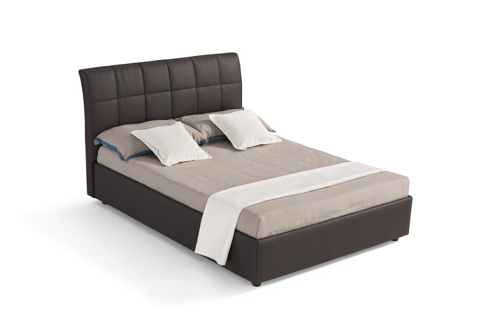 Novaluna Italy Berlino Bed - Premium Italian-Made Bed Frame for Modern Bedrooms | Perfect for Master Bedrooms, Guest Rooms & Luxury Apartments