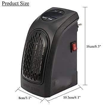 Exegi Handy Electric Space Heater - Portable Plug-In Mini Heater for Office, Bedroom & Home - LED Display, Adjustable Temperature, Stylish Design - Perfect for Winter Warmth & Energy Saving