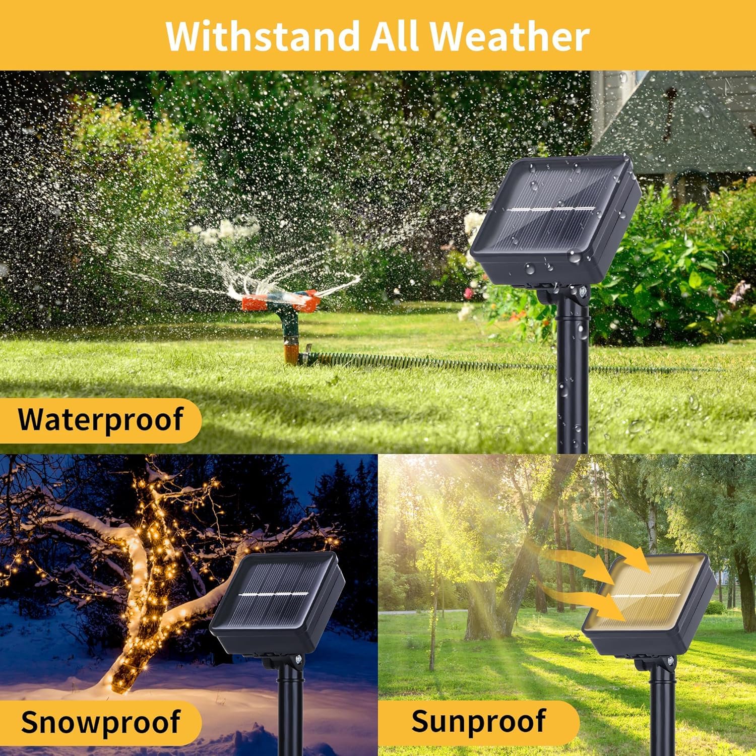 2025 Upgraded 2 Pack Solar String Lights Outdoor - 110FT 300LED Waterproof Solar Fairy Lights with 8 Modes | Perfect for Christmas Tree, Patio, Garden, Yard, Wedding & Holiday Decorations (Warm White)