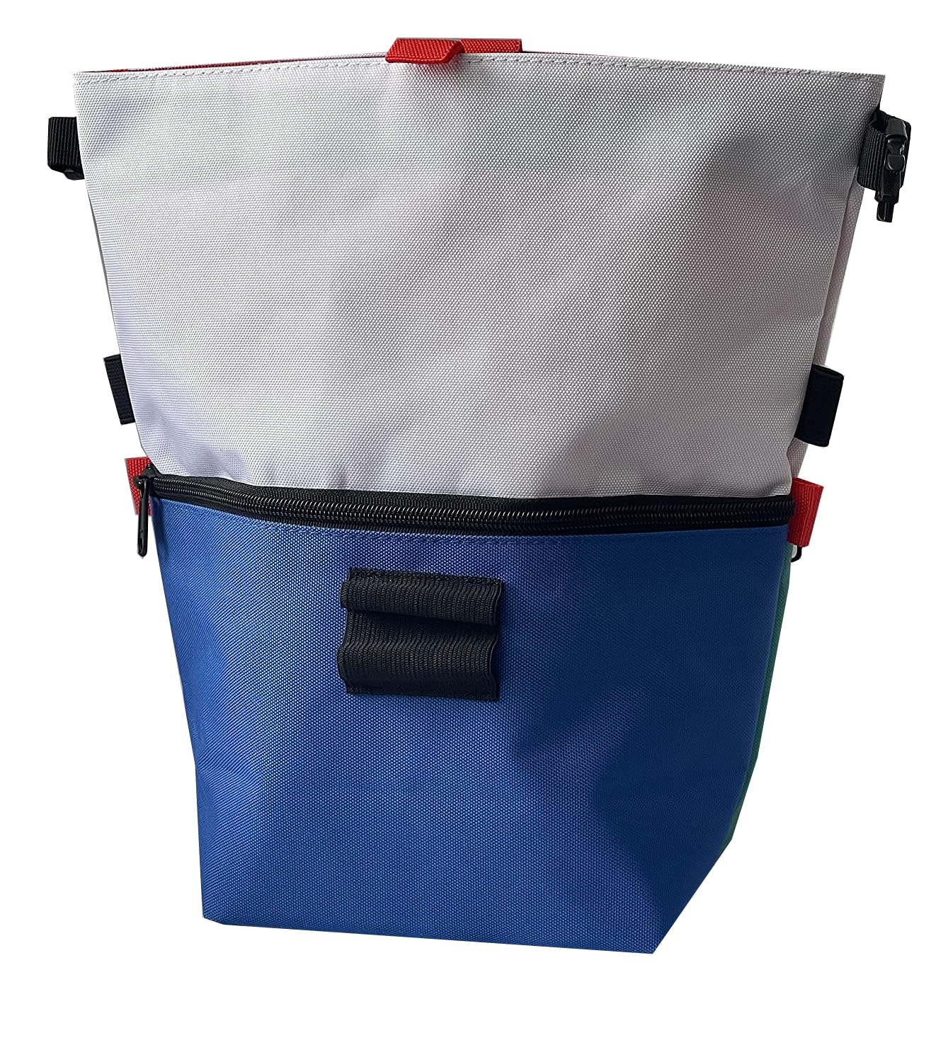 SESH Large Chalk Bucket for Rock Climbing & Bouldering - Magnetic Closure, 4 Brush Holders, 2 Mesh Side Pockets - Durable Chalk Bag for Indoor/Outdoor Climbing Gyms & Training