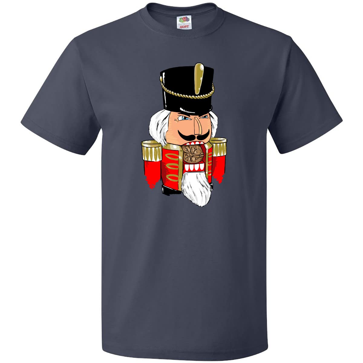 Inktastic Christmas Nutcracker in Red T-Shirt - Festive Holiday Graphic Tee for Men & Women - Perfect for Christmas Parties, Family Gatherings & Ugly Sweater Contests