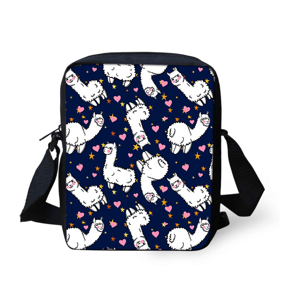 **Forchrinse Adorable Alpaca Llama Mini Crossbody Bag - Stylish Shoulder Messenger Purse for Women & Teen Girls, Perfect for Travel, School, and Casual Outings | Cute Gift Idea**