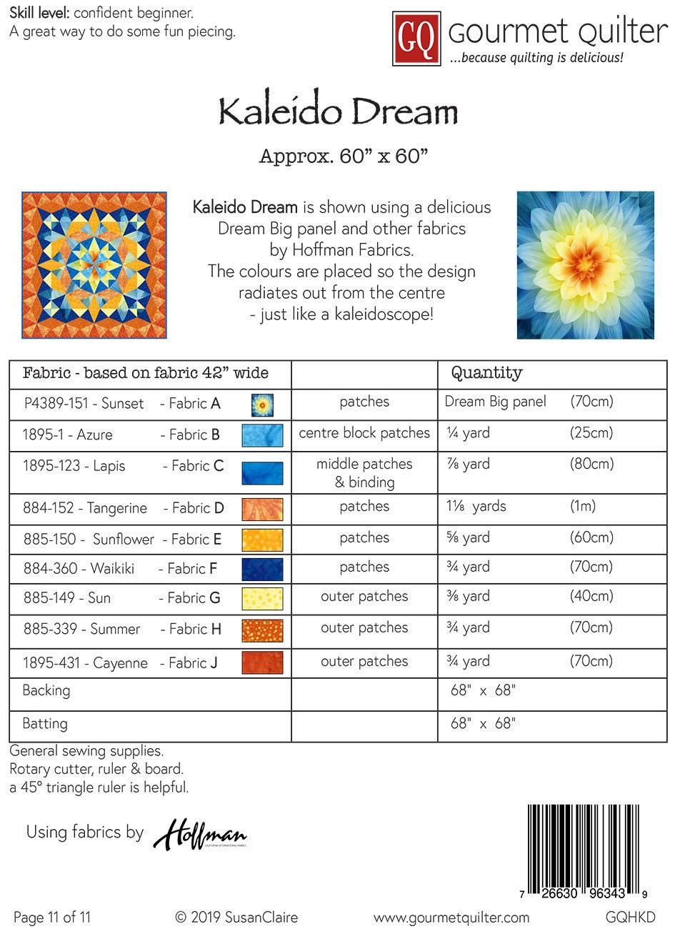 Kaleido Dream Quilt Pattern - 60
