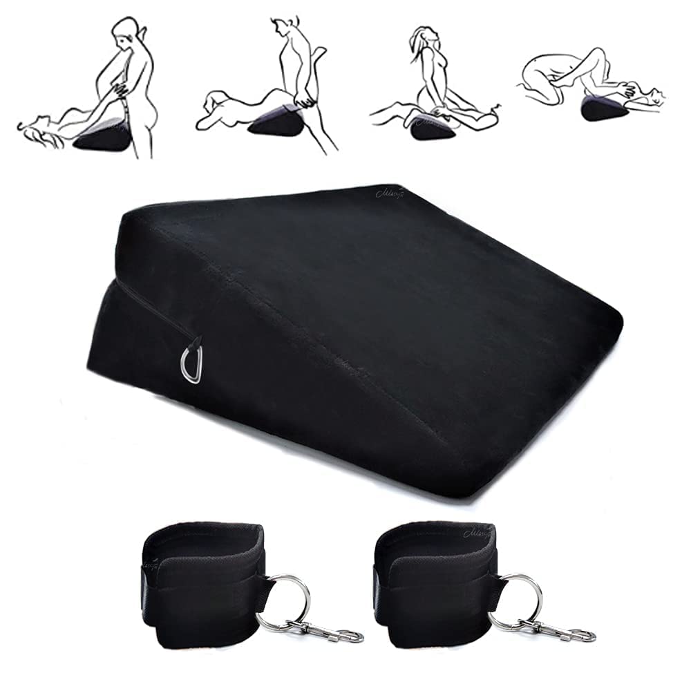 Premium Dense Foam Wedge Pillow & Inflatable Sex Position Pillow - Ergonomic Support for Couples, Adults, and Intimate Moments - Perfect for Bedroom, Massage, and Yoga Use
