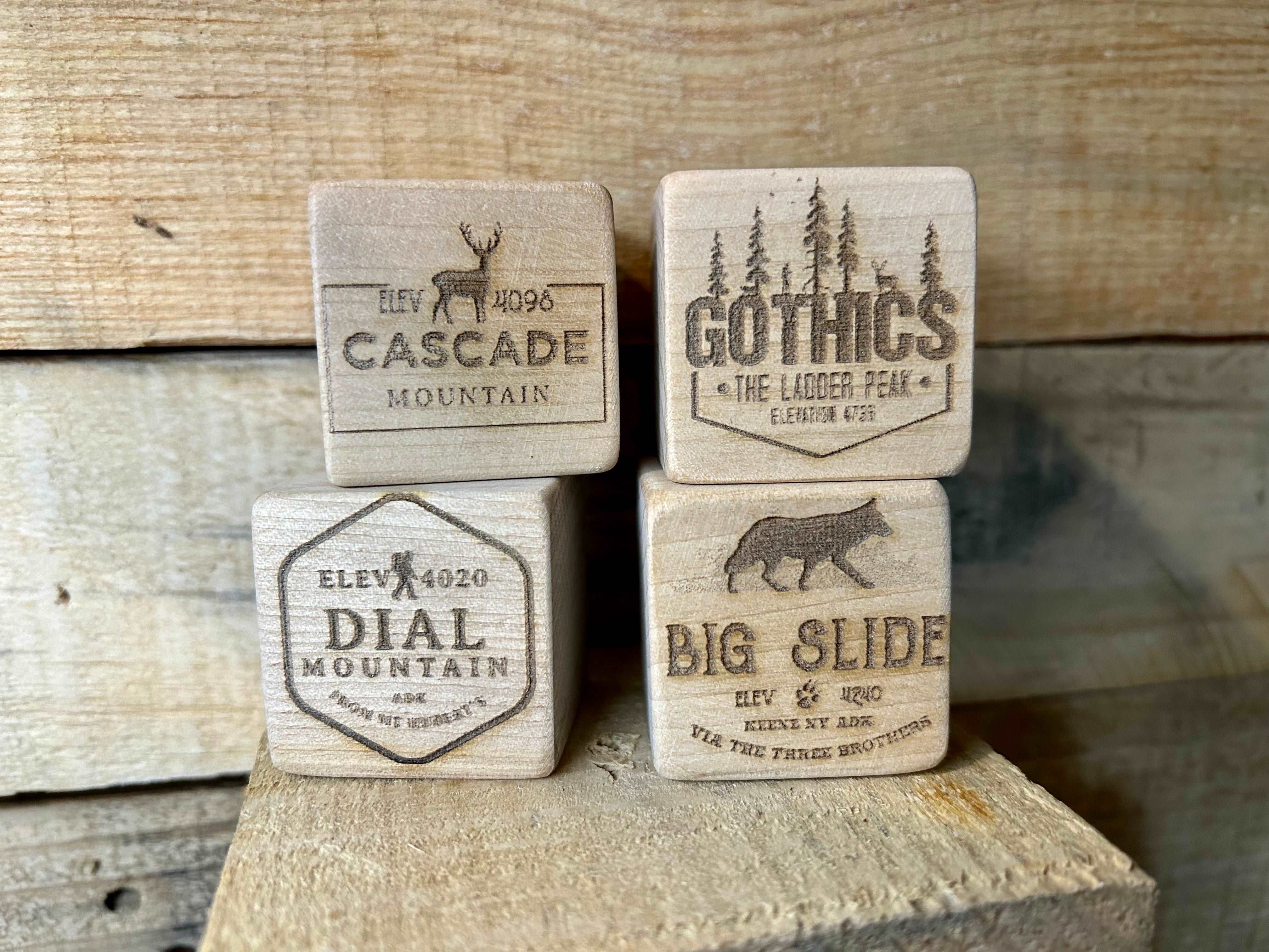 Adirondack 46 Peaks Building Blocks Trackers - Mountain Climbing Progress Tracker for Hikers & Outdoor Enthusiasts - Perfect for Adventure Journals & Wall Decor