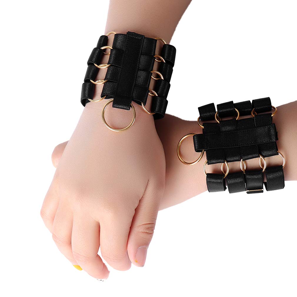 Punk Harness Bracelet for Women - Elastic Gothic Wrist Belt Jewelry - Strappy Body Harness - Plus Size Dance & Rave Accessories - Perfect for Goth Fashion, Underwear Layering & Alternative Style Outfits