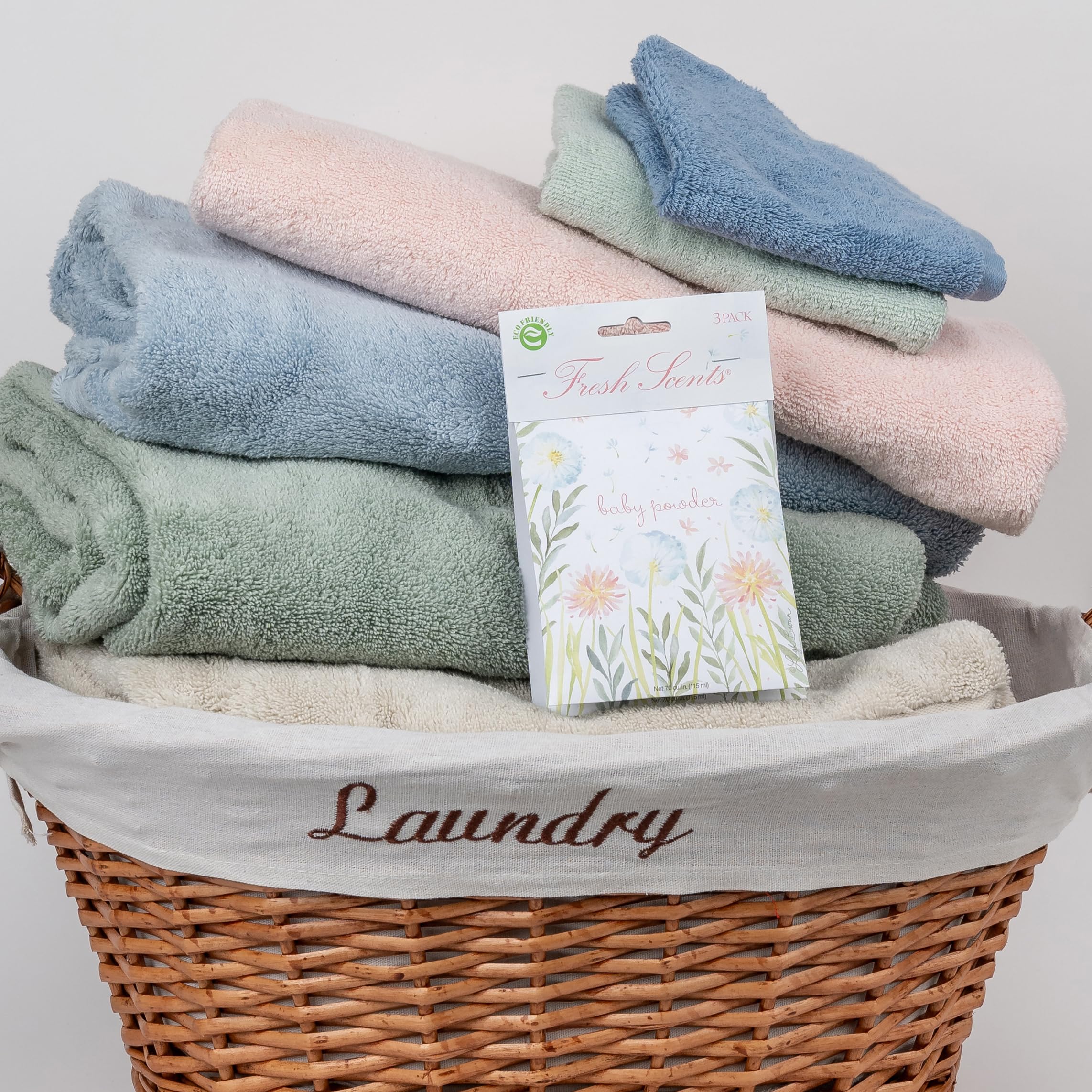 WILLOWBROOK | Fresh Baby Powder Scented Sachets - 6 Pack | Long Lasting Drawer & Closet Fresheners | Car Air Freshener Bags | Home Fragrance for Nursery, Bedroom & Small Spaces