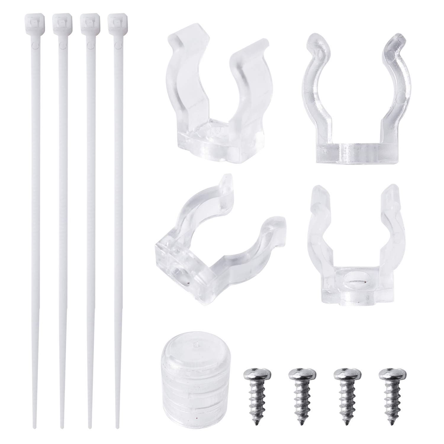 36 Pack LED Rope Light Clips for 8-10mm Width IP65 Silicone Glued Rope Lights - Mounting Brackets & Fixing Clips for Indoor/Outdoor Decoration, Party Lighting, and Landscape Illumination