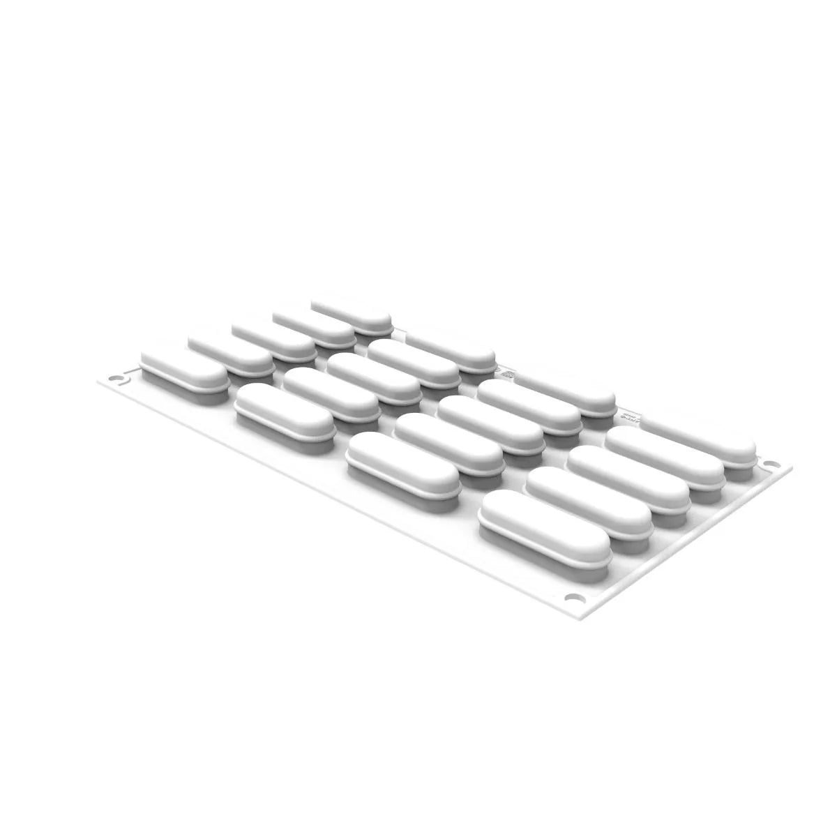 Silikomart Éclair XS 14 Cavity Silicone Mold - 20 Different Shapes for Baking, Pastry & Chocolate Making - Perfect for Home Bakers and Professional Chefs