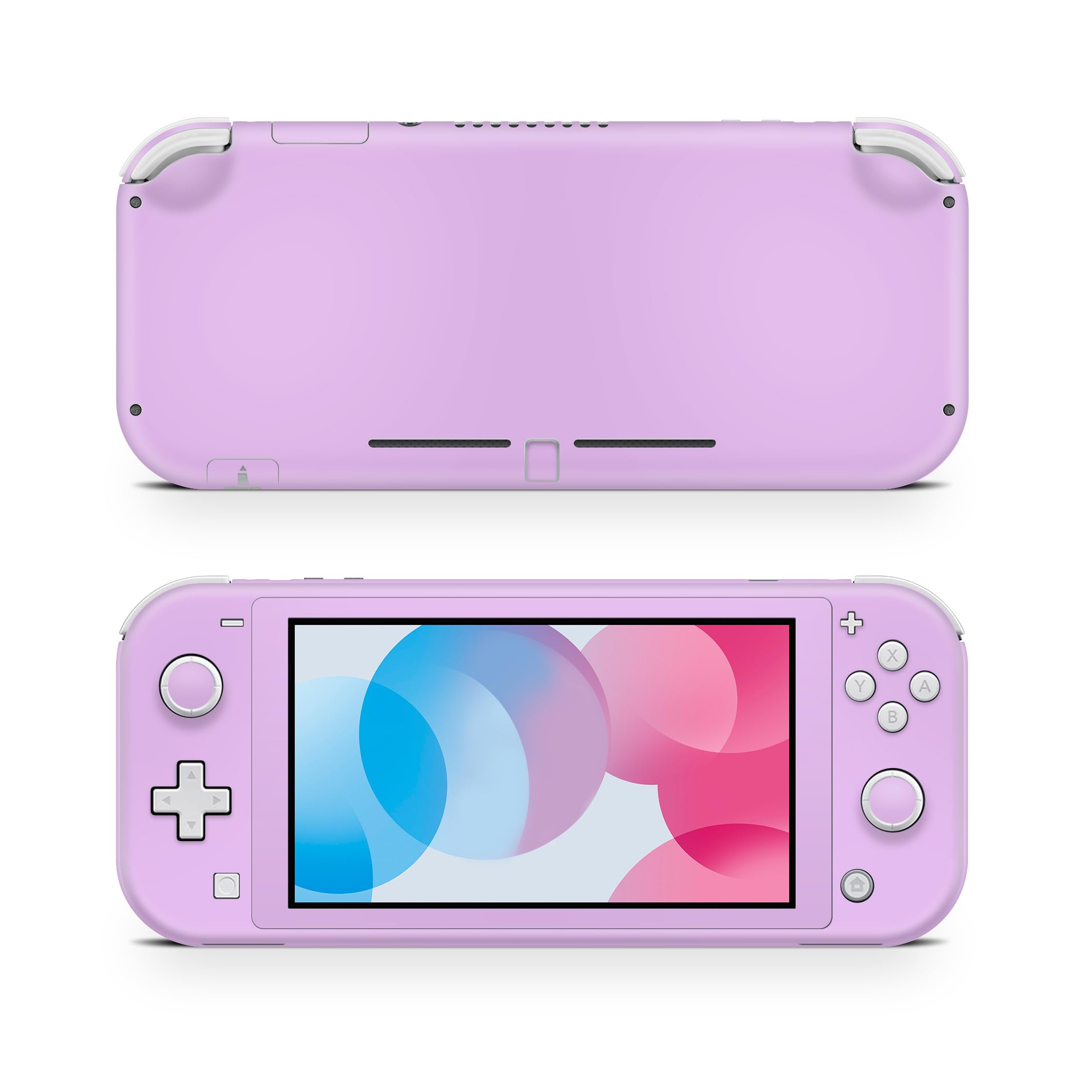 ZOOMHITSKINS Nintendo Switch Lite Skins - Pastel Purple Milky Lavender Vinyl Decal Wrap | 3M Premium Quality | Easy Installation | Durable Protective Cover | Made in USA | Perfect for Gaming, Travel & Personalization