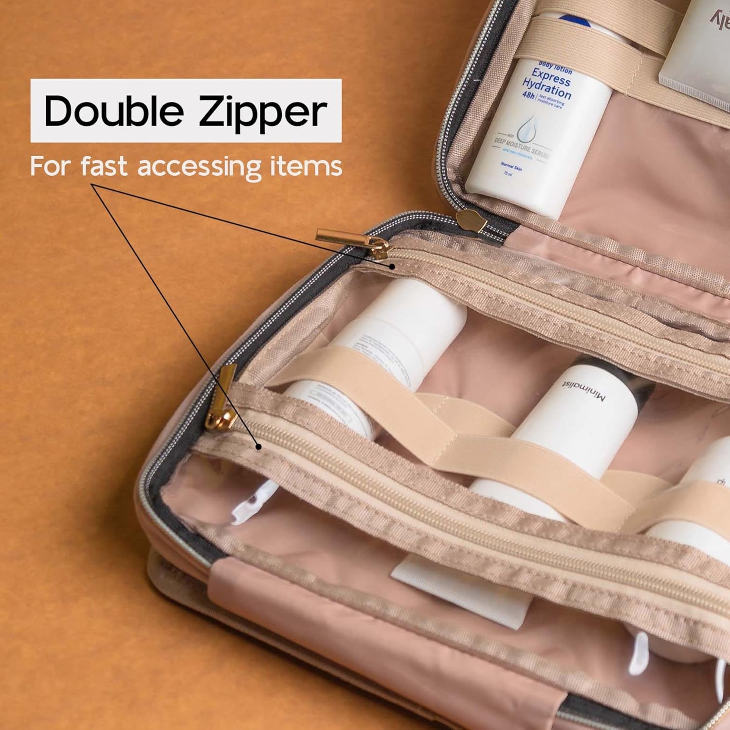 AVENUX Waterproof Hanging Toiletry Bag for Travel - Medium Size for Cosmetics & Toiletries