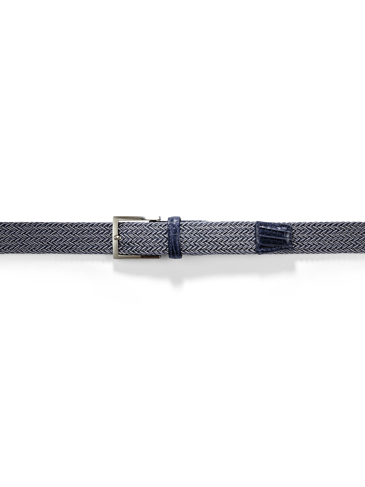 Stretch Woven Belt with Croc Tabs - Adjustable Waistband for Women & Men - Perfect for Jeans, Pants & Casual Outfits