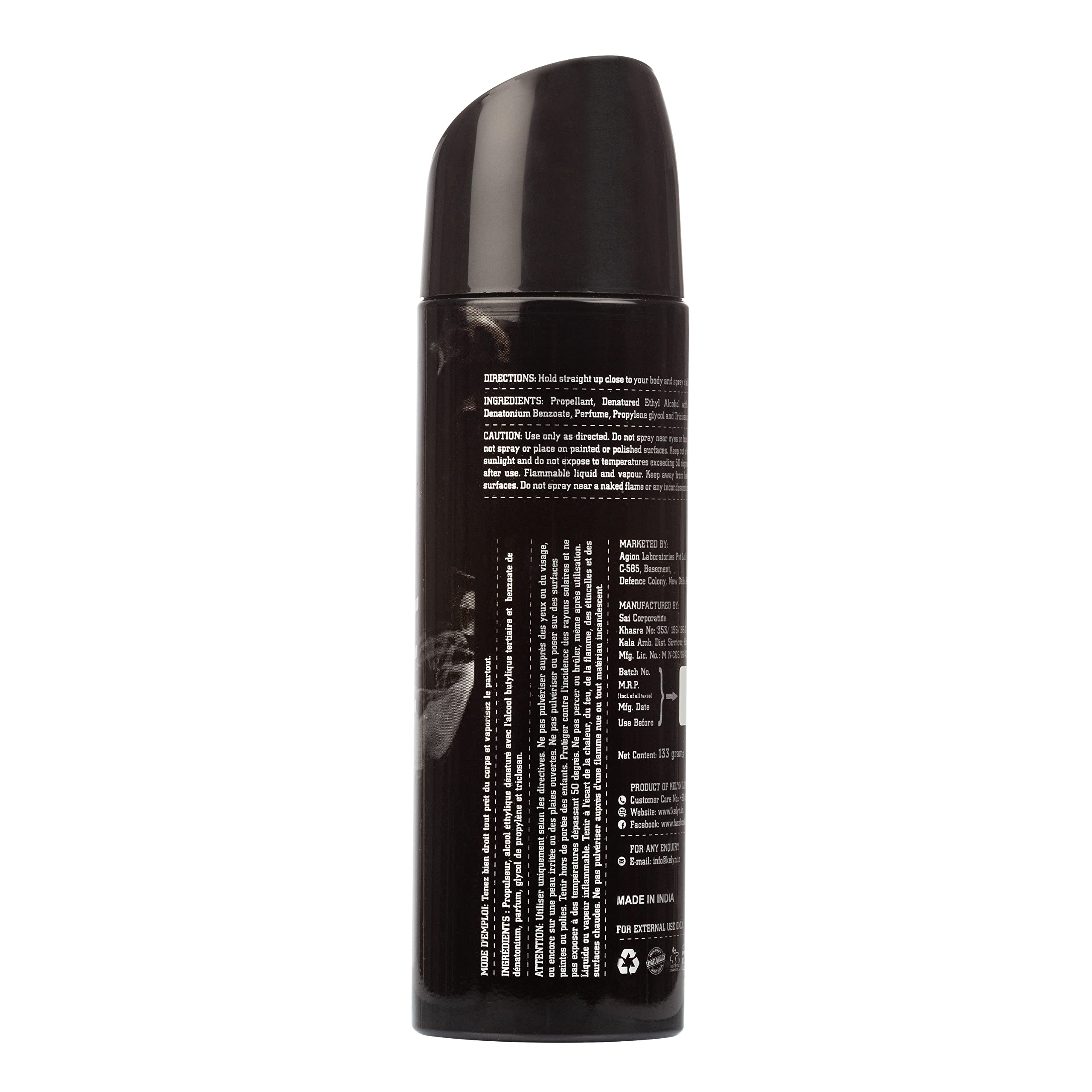 KELYN Men's Deodorant & Body Spray Gift Set - Long Lasting Fragrance, Pack of 2 | Fresh Scent for Daily Use, Gym & Outdoor Activities