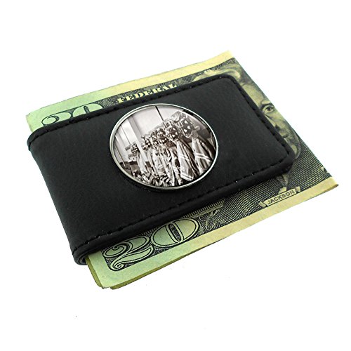 D6 Black Leather Money Clip for Firefighters - Fire Dept Heroes Rescue Gift - Perfect for Fireman Appreciation, Retirement & Everyday Use