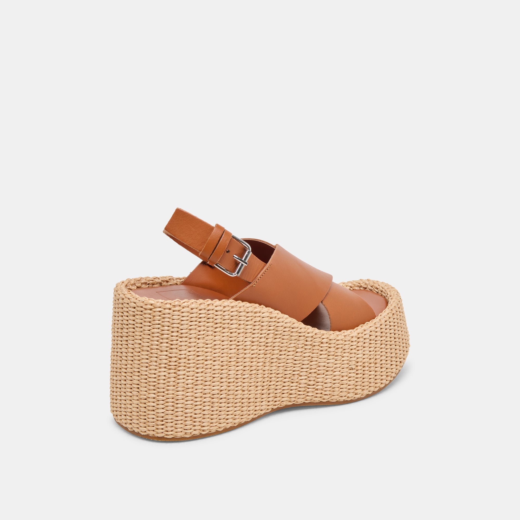 SKYLAR Women's Brown Leather Wedge Sandals - Comfortable & Stylish for Summer, Beach, and Casual Outings