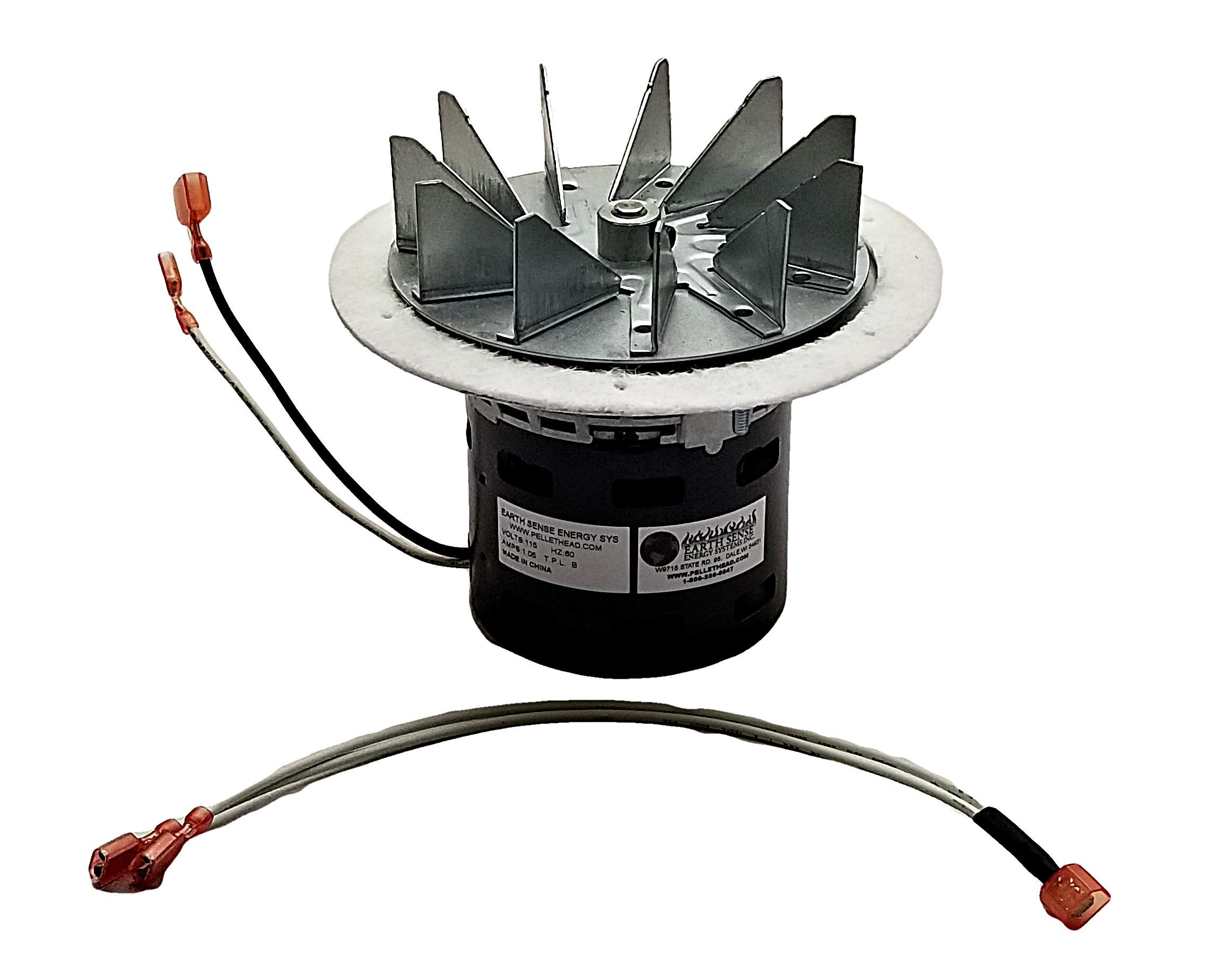 Whitfield Combustion Blower Exhaust Fan Motor 12056010 - Replacement Part for Pellet Stoves & Fireplaces - Perfect for Home Heating Systems & Wood Burning Appliances
