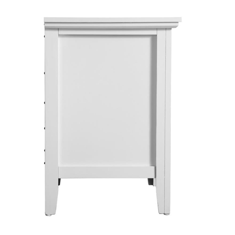 Glory Furniture Hammond 3-Drawer White Nightstand - Bedroom Side Table with Storage for Bedside Essentials