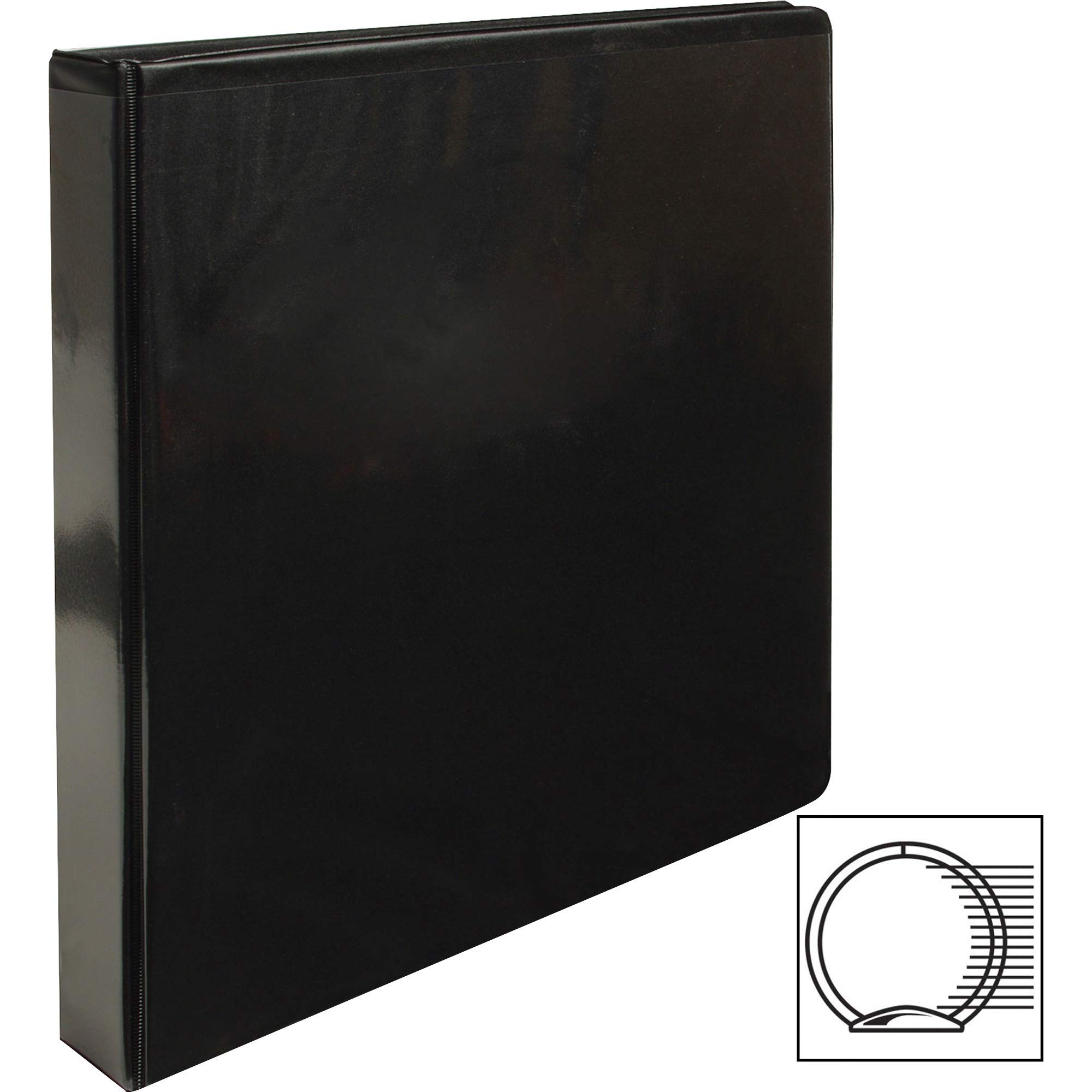 1 Inch 3 Ring Binder with Clear View Cover - Durable 6-Pack Black Binders for School, Office & Home - Holds 225 Sheets Each - Perfect for Presentations, Reports & Organization (Customizable Cover & Back)