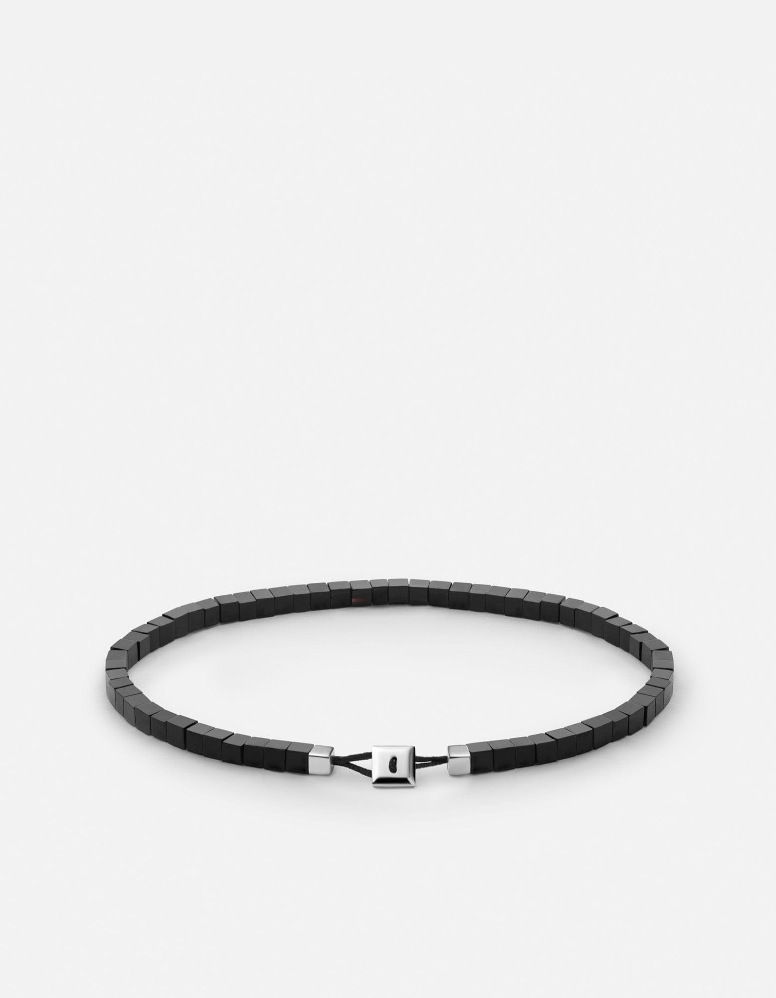 Coda Onyx Bracelet for Women - Sterling Silver Adjustable Bangle - Elegant Black Onyx Stone Jewelry for Everyday Wear & Special Occasions