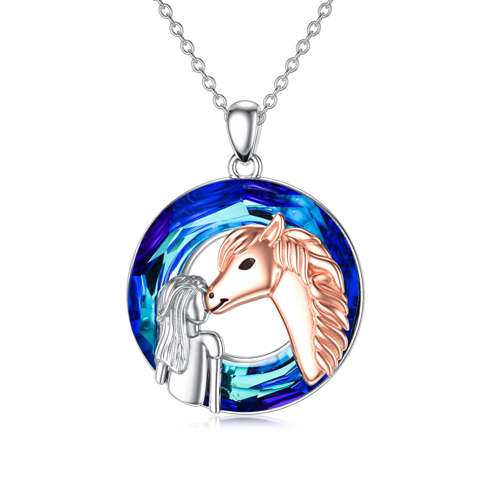 Sterling Silver Horse Pendant Necklace for Women - Elegant Equestrian Jewelry Gift for Horse Lovers, Birthday, Anniversary & Special Occasions | Perfect for Western Riders, Equestrian Events & Everyday Wear