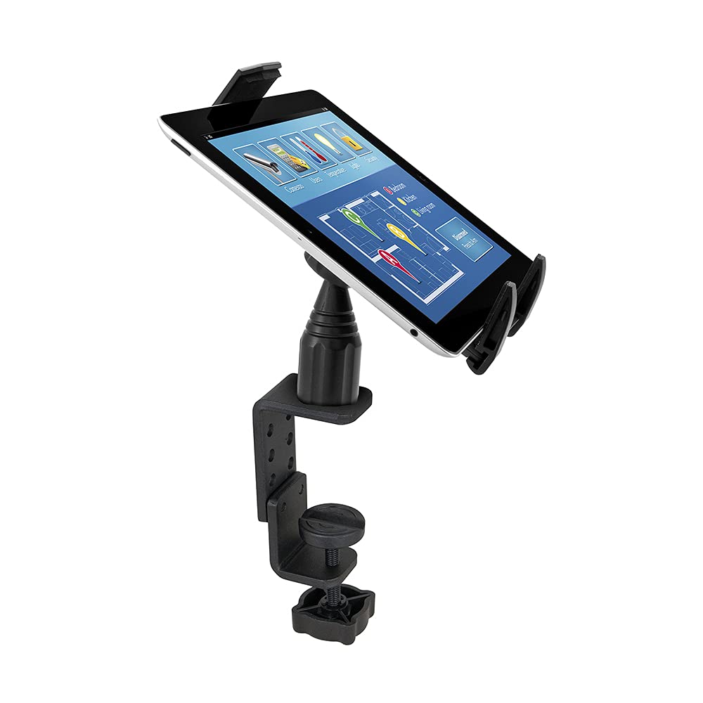 Arkon Heavy Duty Tablet Desk Clamp Mount - Compatible with iPad Pro, iPad Air, iPad 2 & Samsung Galaxy Tab Pro 12.2 (Black) - Perfect for Office, Home & Kitchen Use