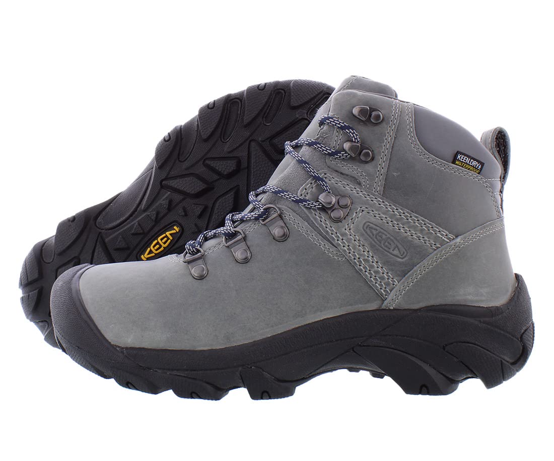 KEEN Men's Pyrenees Mid Height Waterproof Leather Hiking Boots - Durable Outdoor Trekking Shoes for Mountain Climbing & Trail Walking