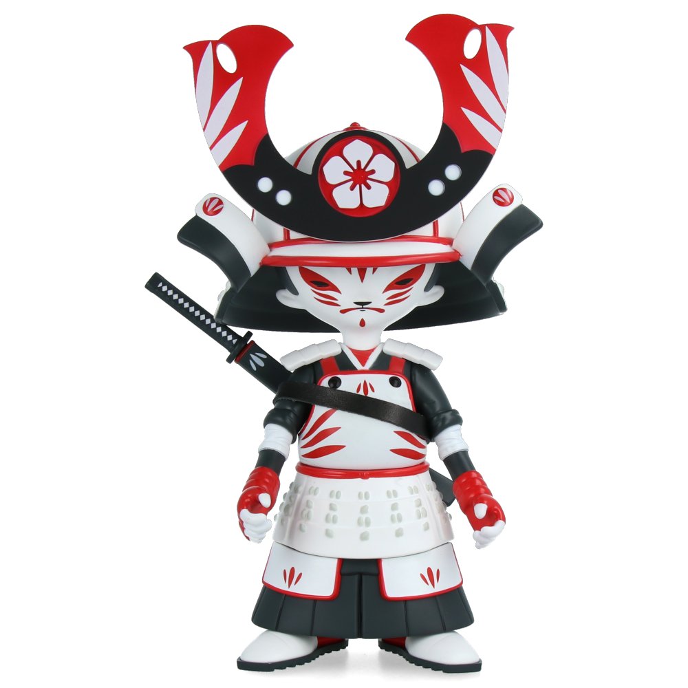 Kid Katana Vinyl Toy - Kitsune Fox Design 0008 | Collectible Action Figure for Anime Fans & Japanese Culture Enthusiasts | Perfect for Display, Gifts, and Cosplay Accessories